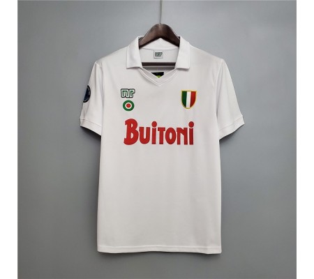 Napoli 87/88 Away White Soccer Jersey